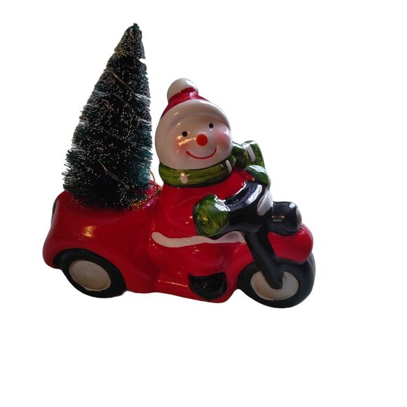 Christmas Light Up Santa Bear Snowman Truck Sleigh Wagon Ornaments Red Cars - Picture 6 of 8